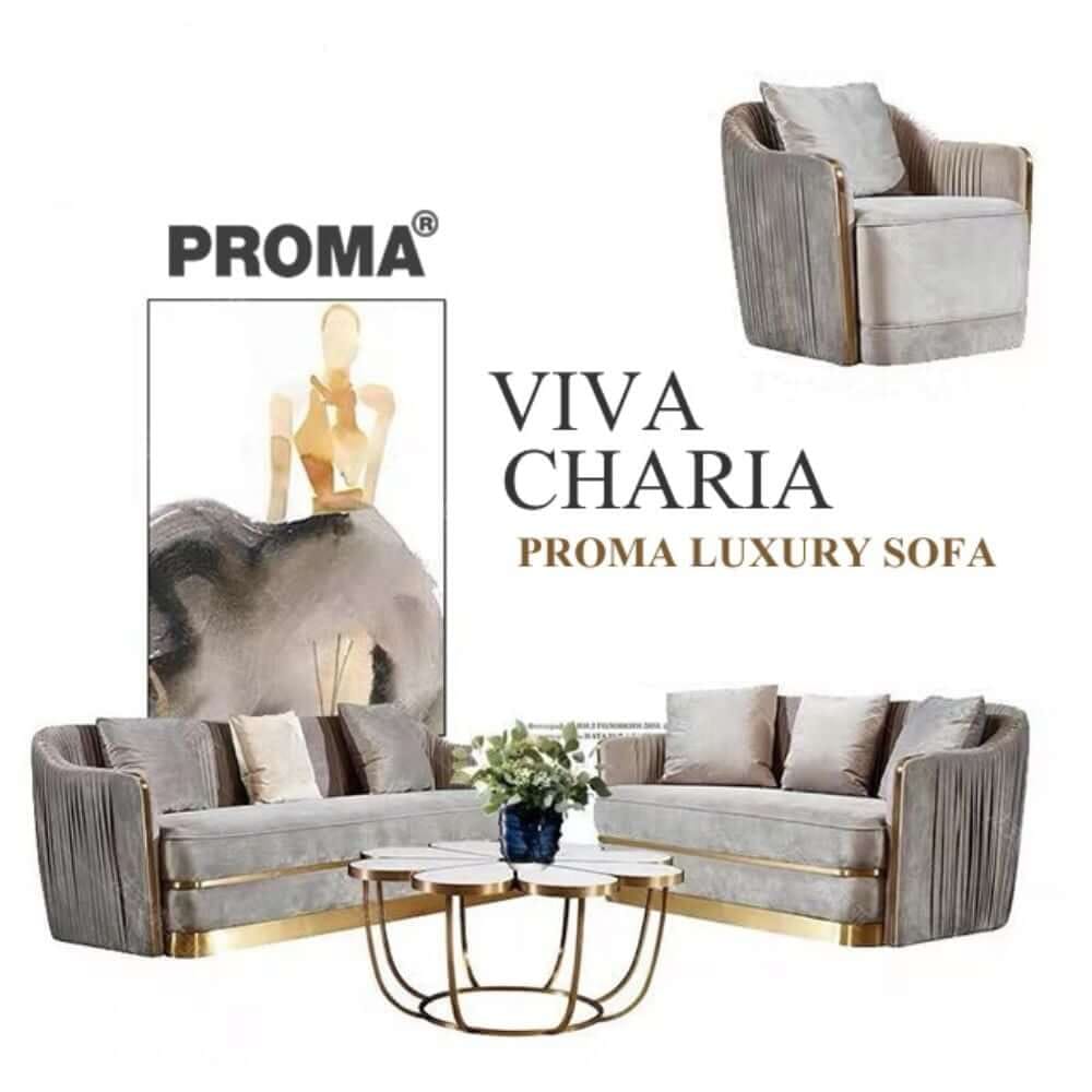 [Pre-order] โซฟา 1 ที่นั่ง PROMA-VIVA CHARIA สีเทา_3